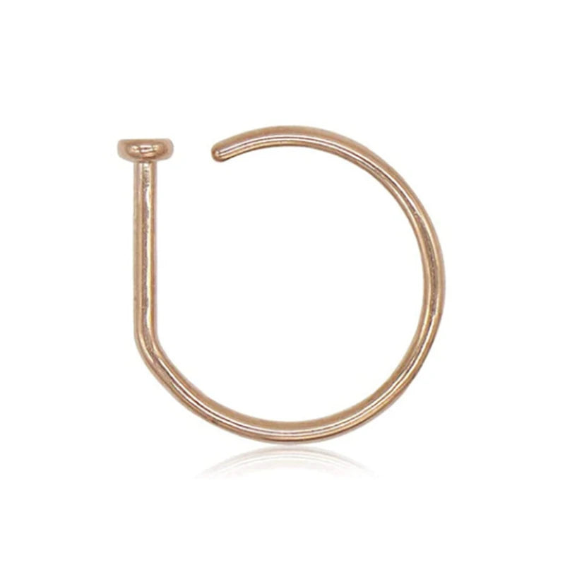 Women Men Fake Piering Nose Ring Earrings Fashion punk Non Piercing Nose Clip Stainless Steel Perforation Septum Body Jewelry Viralgem Store