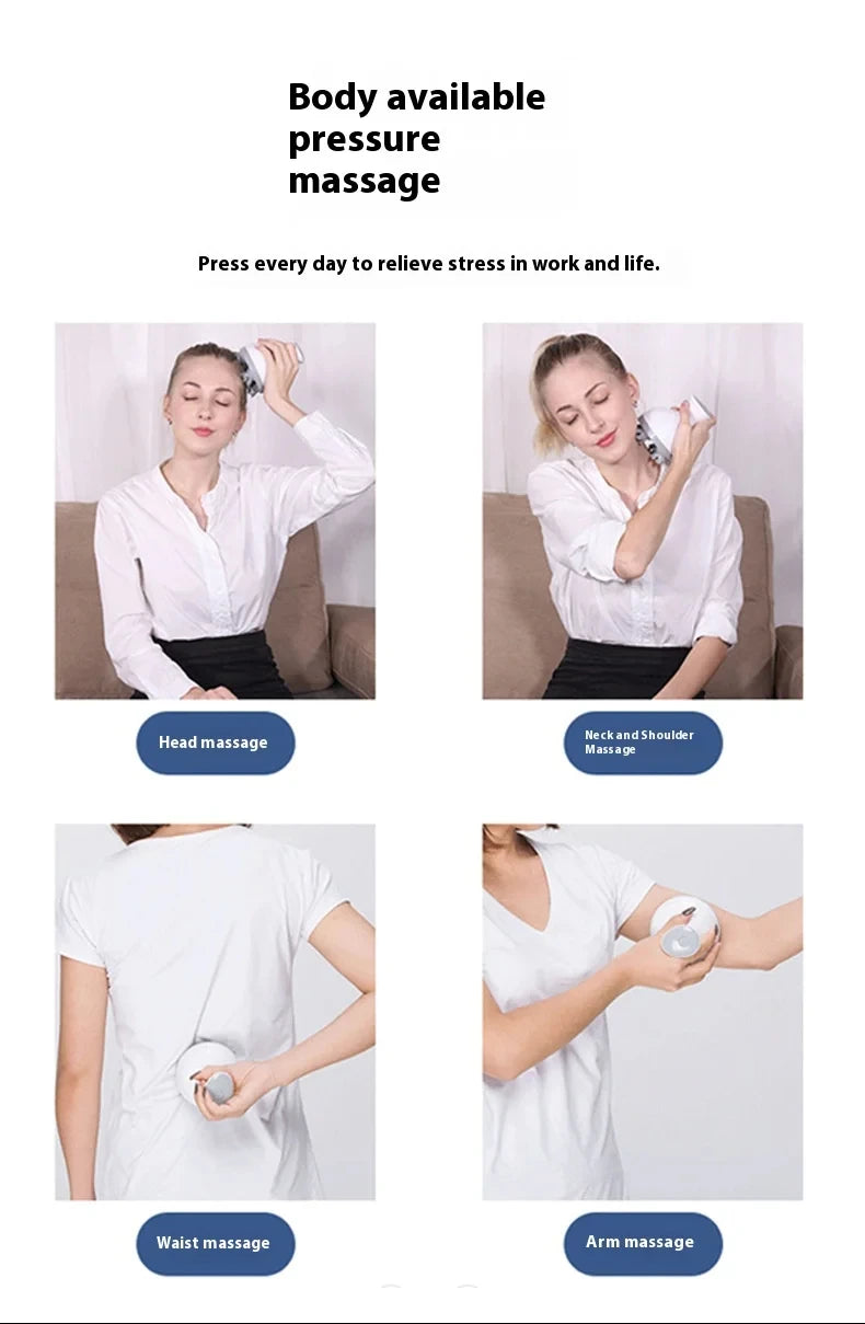 Tuhopeta Scalp Massager 3D Kneading Shiatsu Head Relaxation Device USB Rechargeable Electric Massage with Tension Relief Pets Viralgem Store