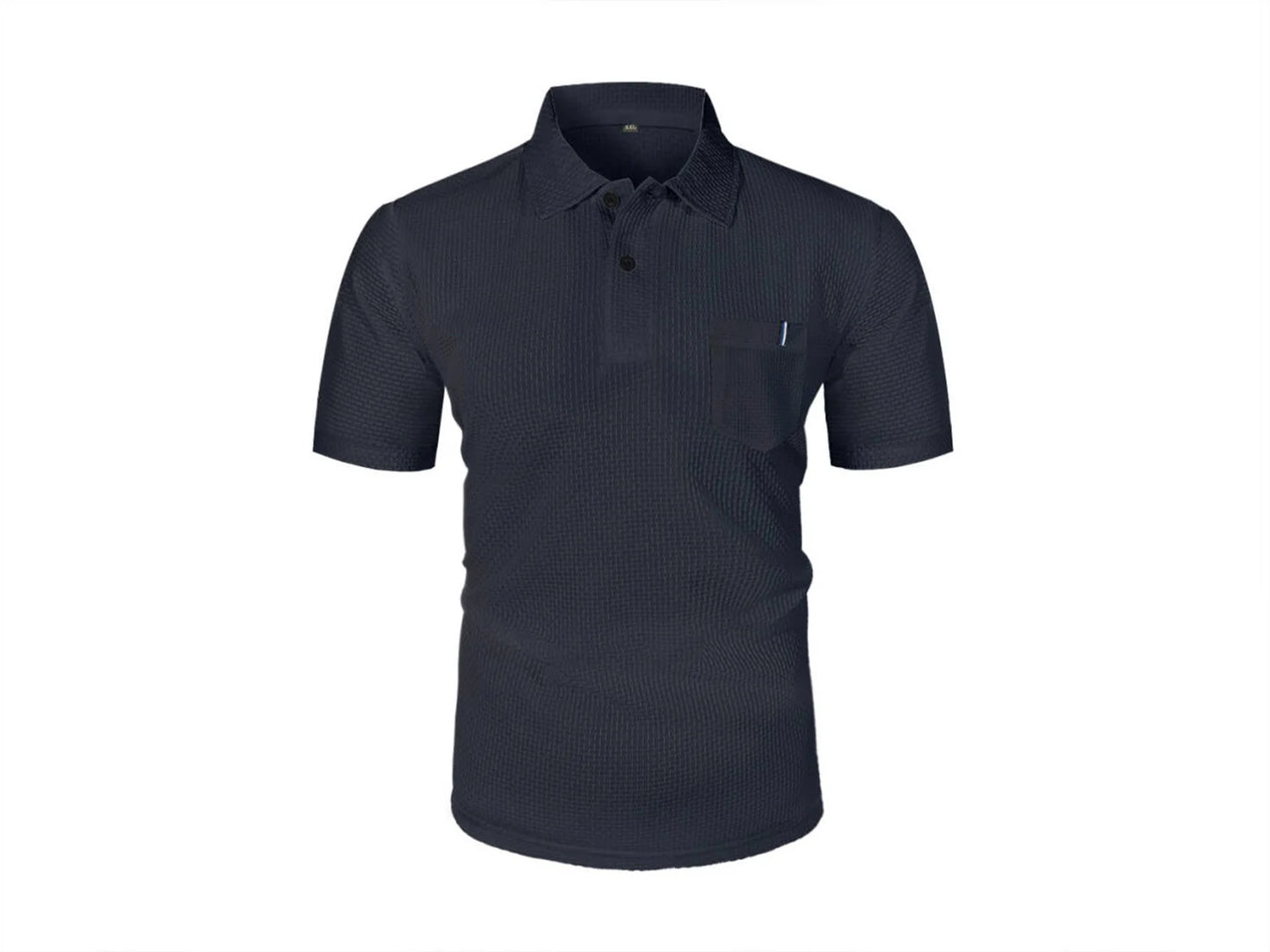 Summer ice silk lapel pocket POLO shirt, men's short-sleeved T-shirt, men's clothing top