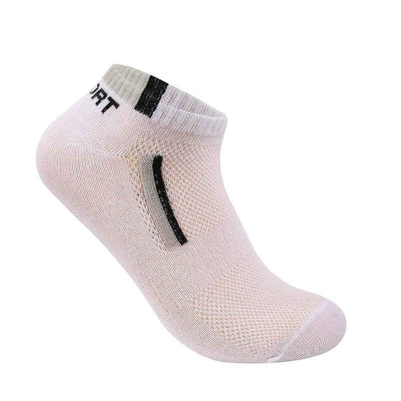 5pairs Men's Fashion Sports Socks, Striped Cotton Sweat Absorption Breathable Comfortable Ankle Socks Viralgem Store