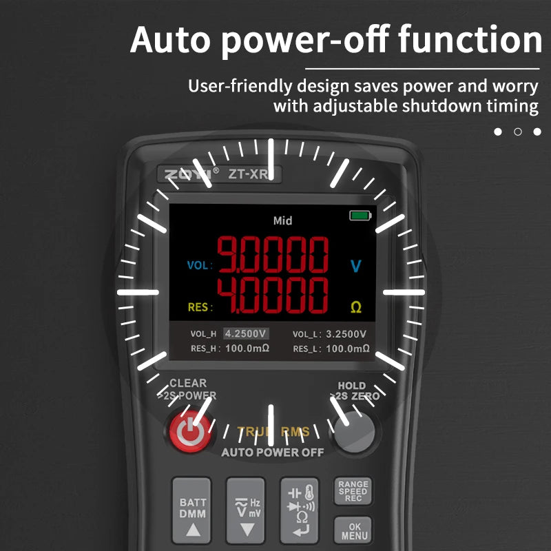 ZOYI ZT-XR1 4.5-Inch Professional Multimeter+Battery Internal Resistance Tester (True Value Version) All-In-One! Viralgem Store