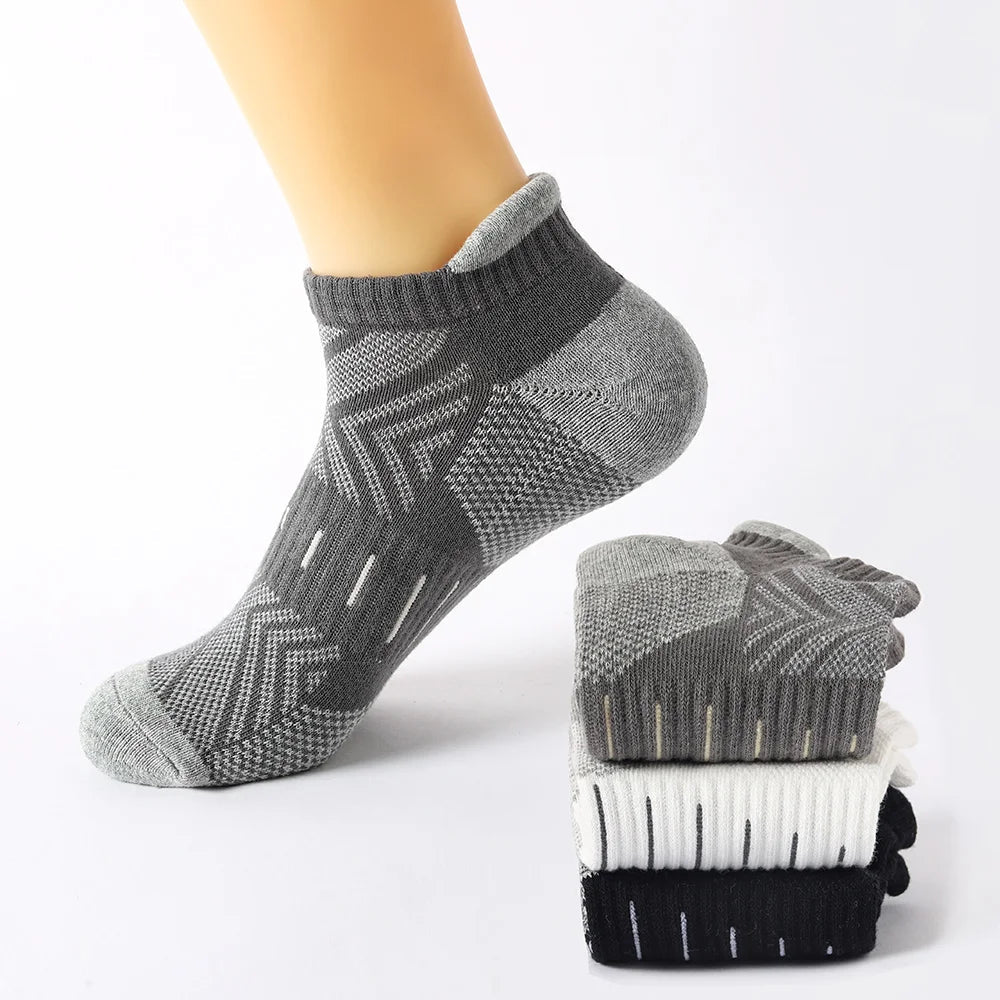 6 Pairs/Lot Men's Sport Socks Breathable Outdoor Running buffer thickenBasketball Socks Cotton Training Short Tube Socks For Men Viralgem Store