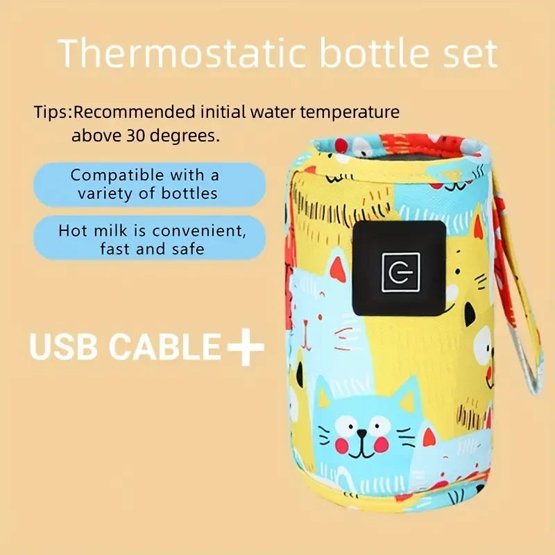 USB Milk Water Warmer, Travel Stroller Insulated Bag, Nursing Bottle Heater, Portable Bottle Feeding Warmer, Christmas, Hallowee Viralgem Store