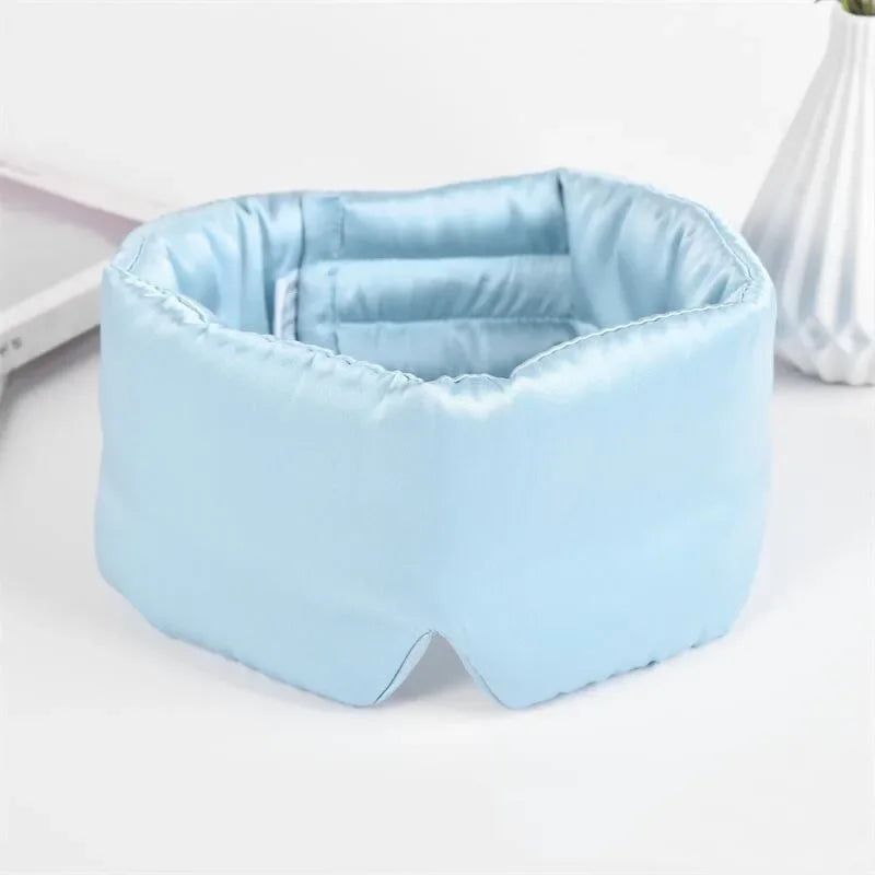 3D Memory Real Silk Sleep Mask Patches Face Sleeping Mask Eyeshade Shading Breathable Eye Mask Sleep Aid Anti Snore Eye Patch Viralgem Store