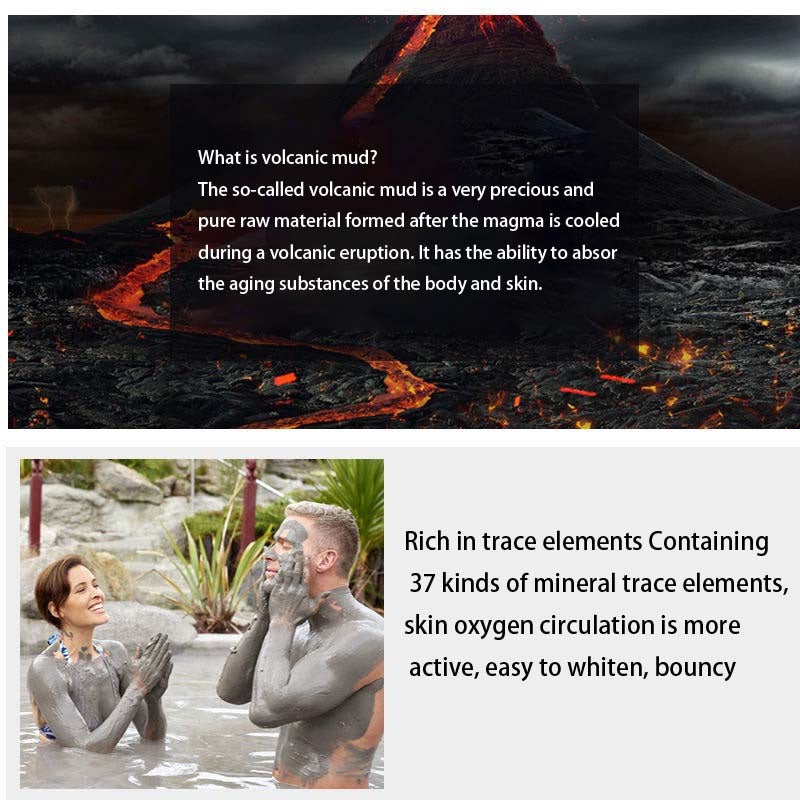 Volcanic Mud Body Wash Whitening Deep Clean Oil Control Moisturizing Acne Remover Mite Remover 220ml Viralgem Store