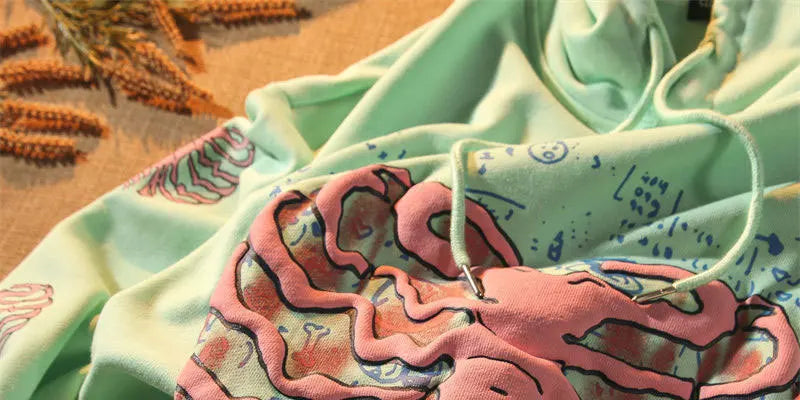 Y2K Pink Skeleton Hoodies Women Autumn Streetwear pullover Goth  Sweatshirts Harajuku Grunge Oversized Winter Hoodies Female