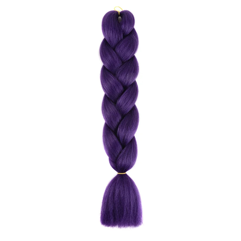 24 Inches DIY Jumbo Braiding Hair Synthetic Hair Extensions Afro Ombre Crochet Braid Hair Wholesale For Women