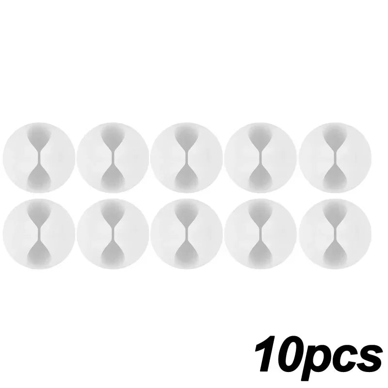 5/50Pcs Mini Cable Winder Organizer USB Charging Cable Clips Desk Tidy Organiser Wire Cord Holder Protectors In Home Office Car Viralgem Store