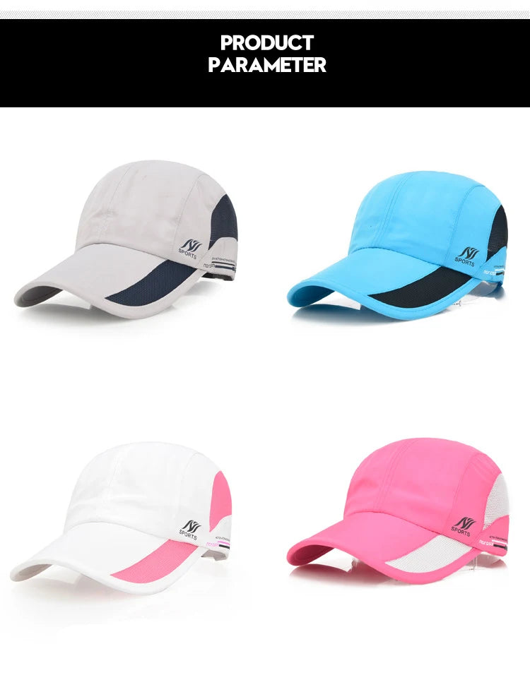 2024 New Men's Quick Drying Baseball Cap Korean Outdoor Sunscreen Visor Women's Athleisure Waterproof Mesh Cap Viralgem Store