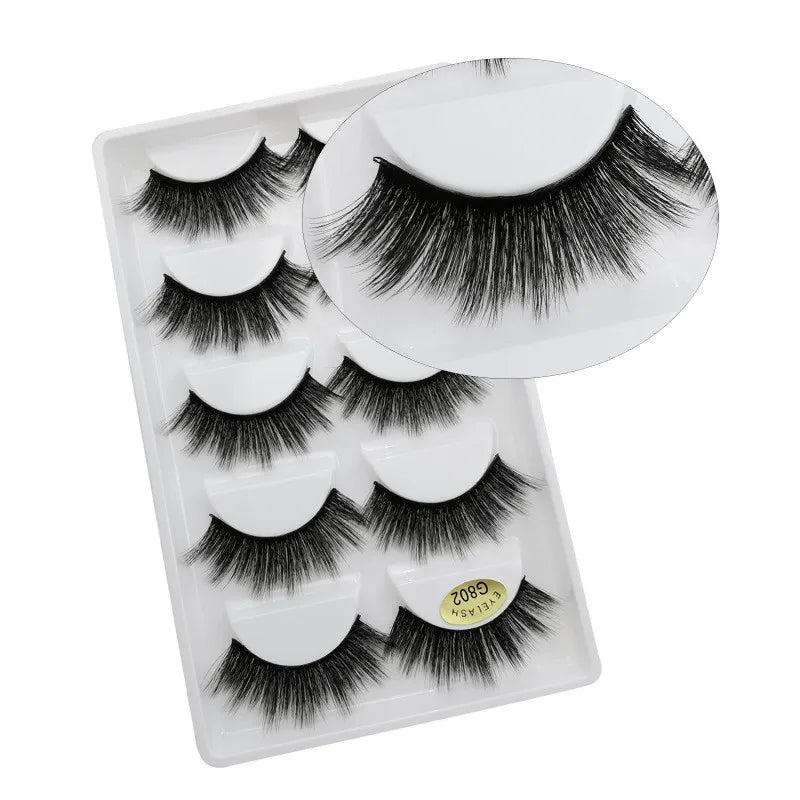 5 Pairs 3D Mink False Eyelashes h13, Soft Eyelash Extension Natural Eyelashes makeup Lashes Wholesale G800, G806 Viralgem Store