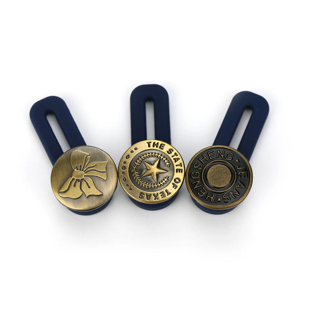 Adjustable Letter Star Elastic Clothing Retractable Buckle Buttons Jeans Extended Button Waist Fastener Waistline Increase Viralgem Store