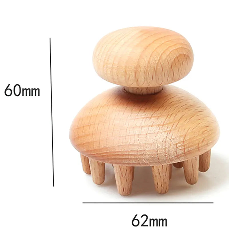 Wooden Massager Comb Portable Hand-Held Cellulite Reduction Relieve Tense Muscles Head Scalp Massage Tool 1pc Wood Massage Brush