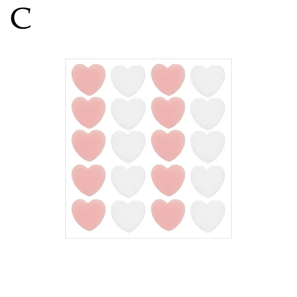 12/20 Counts Acne Care Patches Cute Pink Heart Shaped Acne Pimple Patches Invisible Acne Cover Treatment Stickers Skin Care Viralgem Store