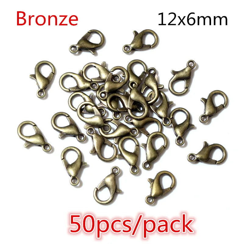 50-200pcs DIY Jewelry Making Accessories Findings Earring Hooks/Jump Rings/Lobster Clasps Craft