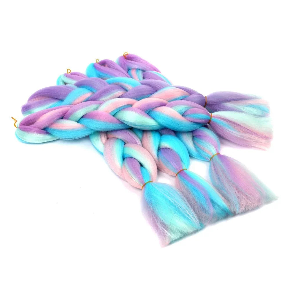 1 Pack 100g Braiding jumbo braiding Hair Colorful Synthetic Braids Hair Extensions Synthetic Crochet Braids For Women