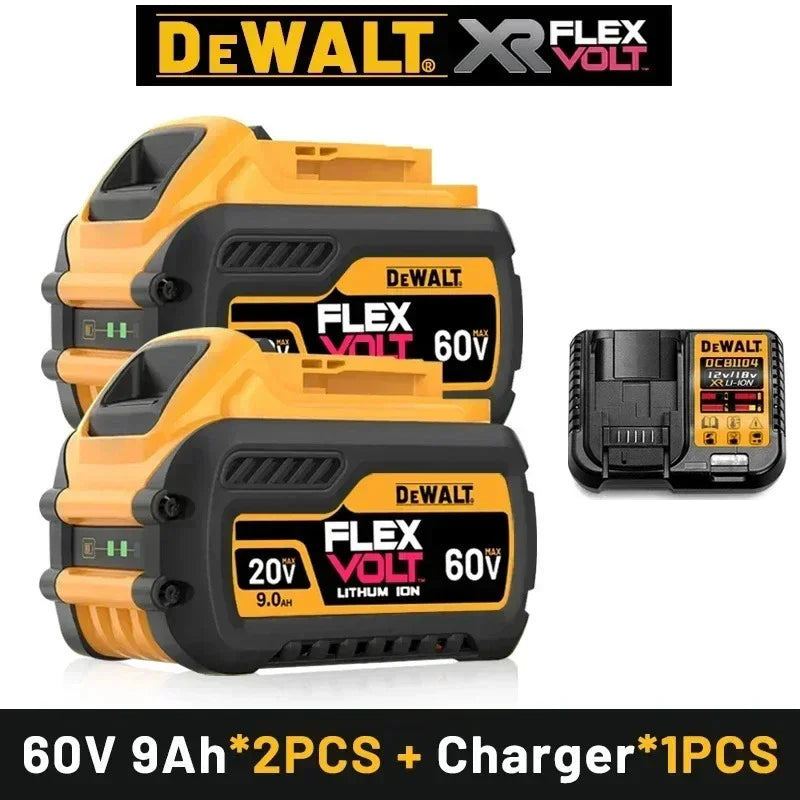 100% Original DEWALT 🔋 20V/60V MAX XR Rechargeable Tool Battery 6Ah/9Ah Compatible with DCB200 Series for Dewalt Tools 👍 Viralgem Store