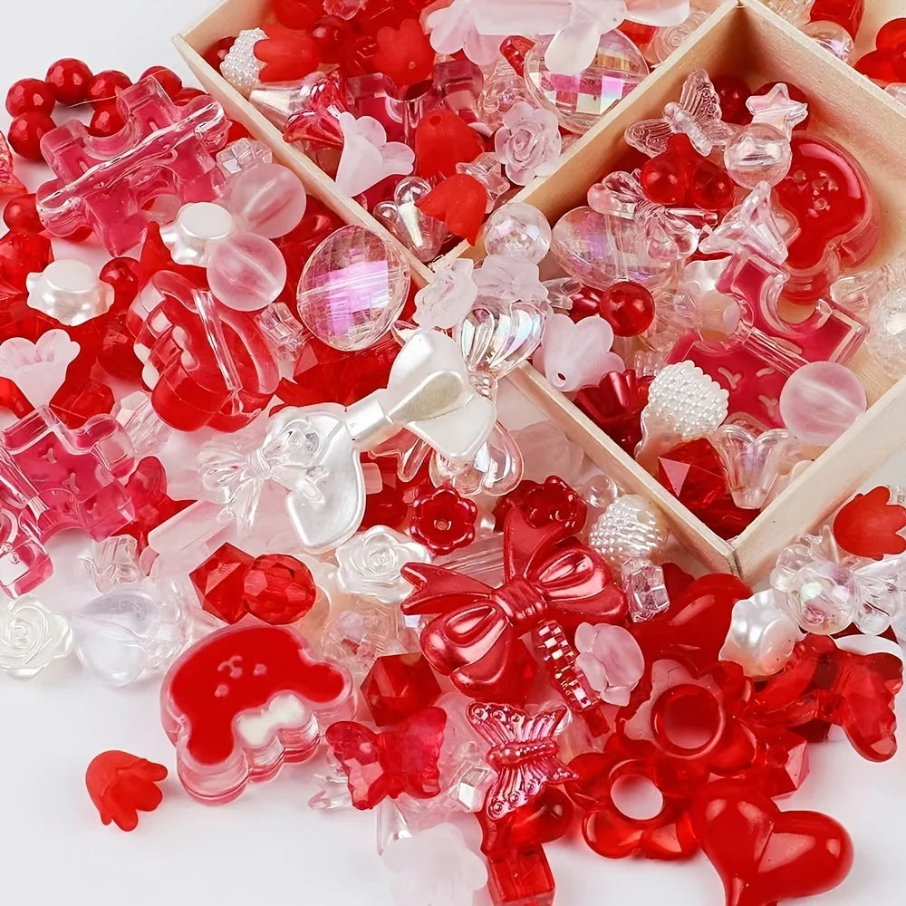 1bag Mixing Style Candy Color Acrylic Beads For DIY Handmade Bracelet Jewelry Making Phone Chain Accessories Viralgem Store