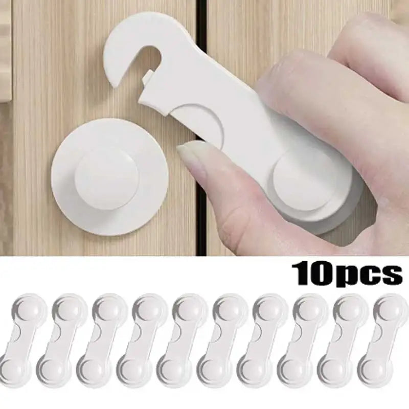 10PCS Baby Safety Locks Cabinet Locks Room Locks Drawer Locks Anti-Pinch Folio Locks Safety Protection Products Viralgem Store