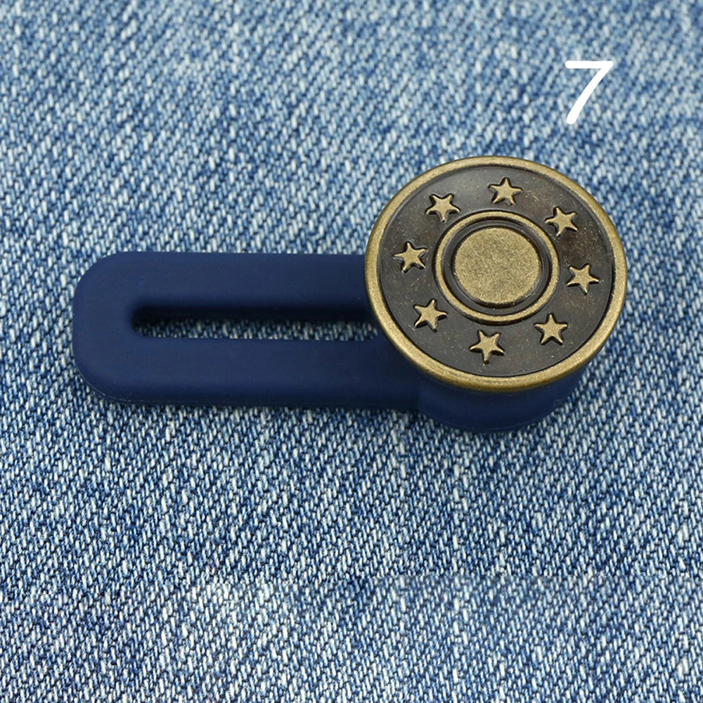 Adjustable Letter Star Elastic Clothing Retractable Buckle Buttons Jeans Extended Button Waist Fastener Waistline Increase Viralgem Store