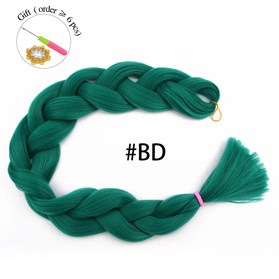 Super Long 165G 200cm Hair Synthetic Jumbo Braiding Hair Extension Heat Resistant Fiber African Ombre Jumbo Braid Hair Women Viralgem Store