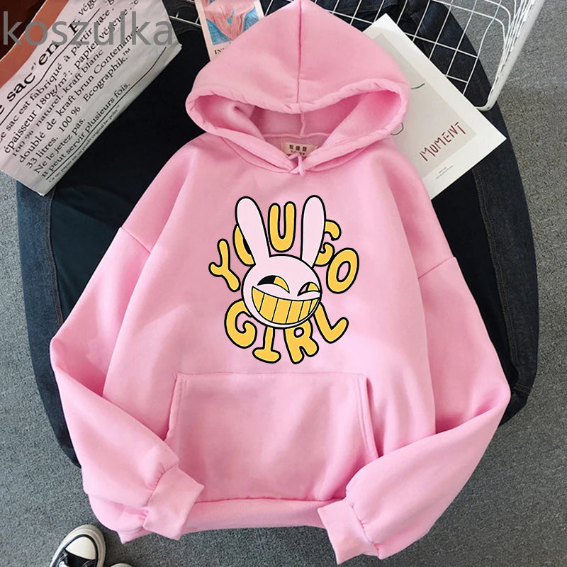The Amazing Digital Circus Jax Hoodies Fashion Women Harajuku Funny Kawaii Hoodies Unisex Casual Vintage Pullovers Sweatshirts