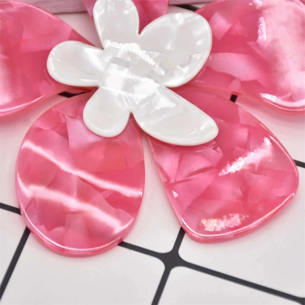 Acrylic Fashion Big Flower Pendant Earrings Double Layer Flowers Women's Earrings for Women 2023 New Party Jewelry Gifts