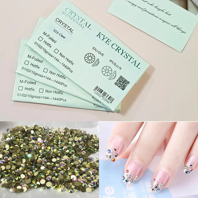 Super Shiny 3D Glass 16 Cut Facets 2088 Flatback Swarovsky DIY Nails Rhinestones Art Decoration Manicure Top Crystal Stones Gems