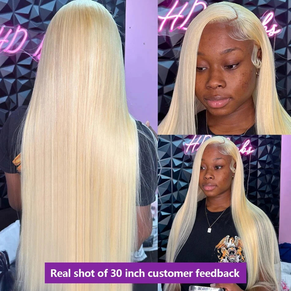 30 Inch 613Blonde 250Densit 13x6 HD Lace Front Wig Human Hair Straight Brazilian 13x4 Transparent Lace Human Hair Wigs For Women Viralgem Store