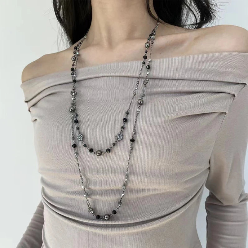 1PC Bohemian Beaded Long Sweater Necklace Women's Fashion Stackable Long Necklace Viralgem Store
