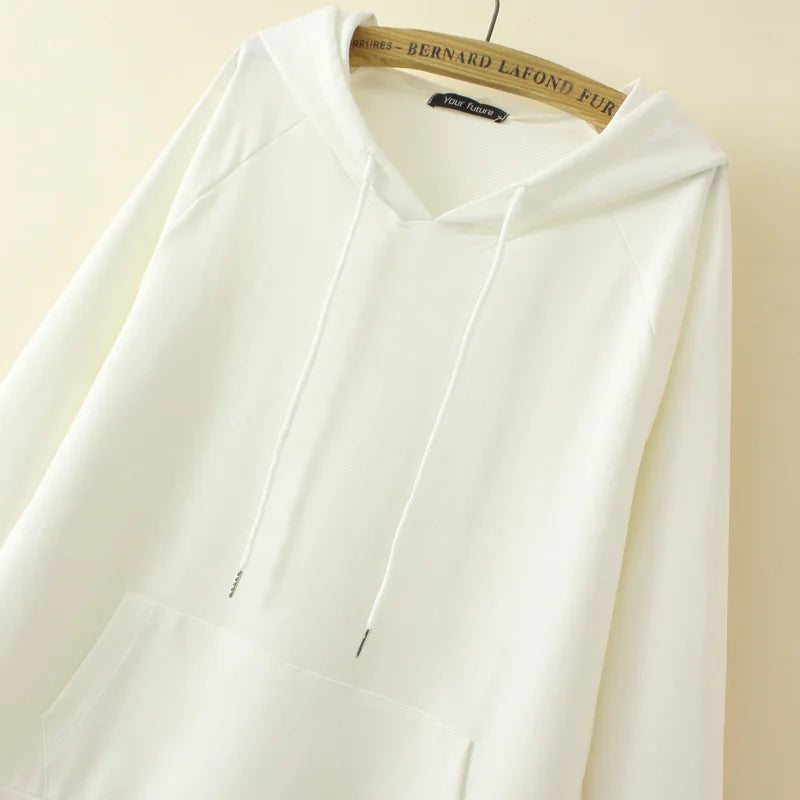 2023 Autumn Women Clothes Plus Size Hoodie Loose Casual Hooded Sweatshirt Curve Female S73 2315