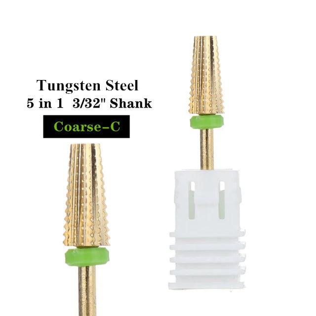 1pcs Tungsten Carbide Nail Drill Bit Electric Manicure Drill Machine Replacement Gringing Heads for Acrylic Gel Polishing Remove