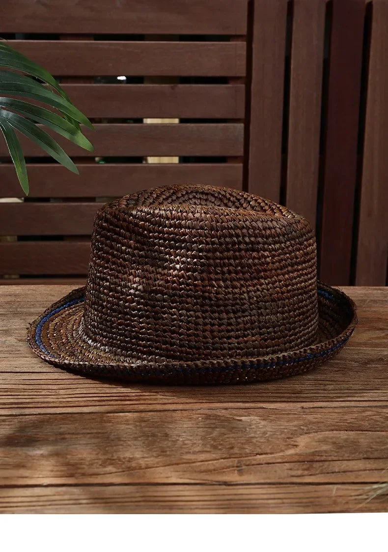 XL Large Size 61cm Panama Straw Hat for Woman and Man Foldable Straw Woven Sun Hat UPF 50+ Uv Sun Protection Shading Summer  Hat