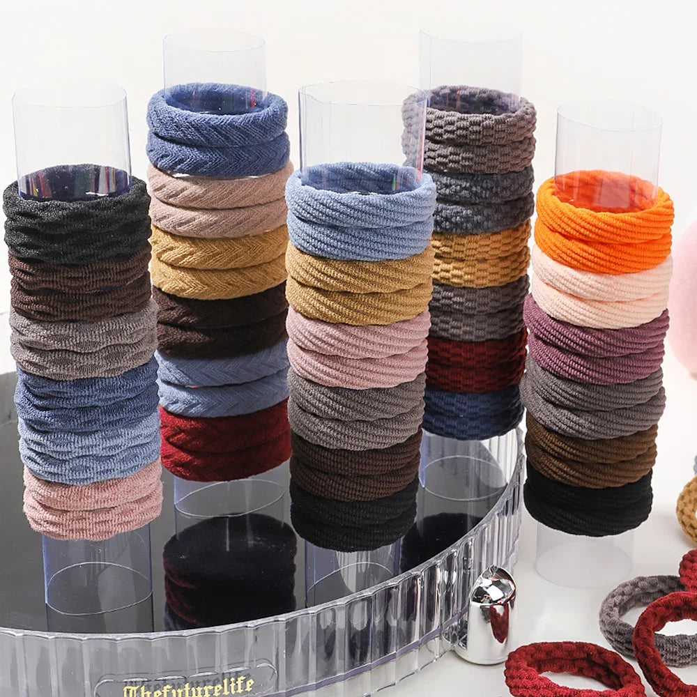 12PCS Women Girls Simple Basic Elastic Hair Bands Ties Scrunchie Ponytail Holder Rubber Bands Fashion Headband Hair Accessories Viralgem Store
