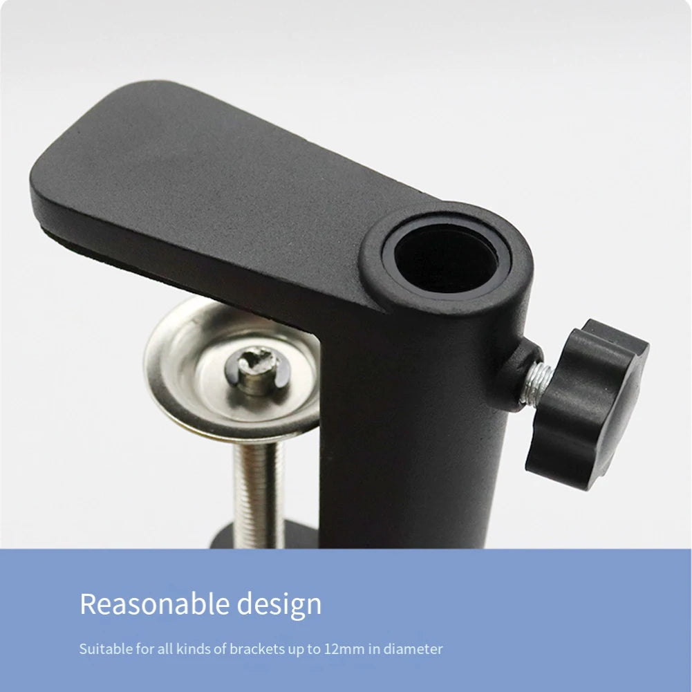 Table Mount Clamp Clip Aluminum Alloy Base Desk Lamp C-Shaped Clamp Bracket Desktop Fixed Bracket Clamp Microphone Stand Bracket Viralgem Store