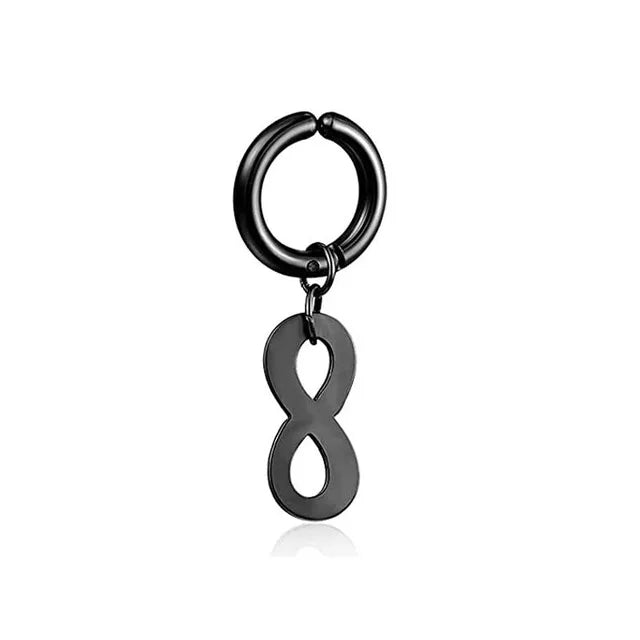 1-15 Pieces Clip on Earrings Set for Men Stainless Steel Black Fake Piercing Earring Mens Hoop Non-piercing Earrings