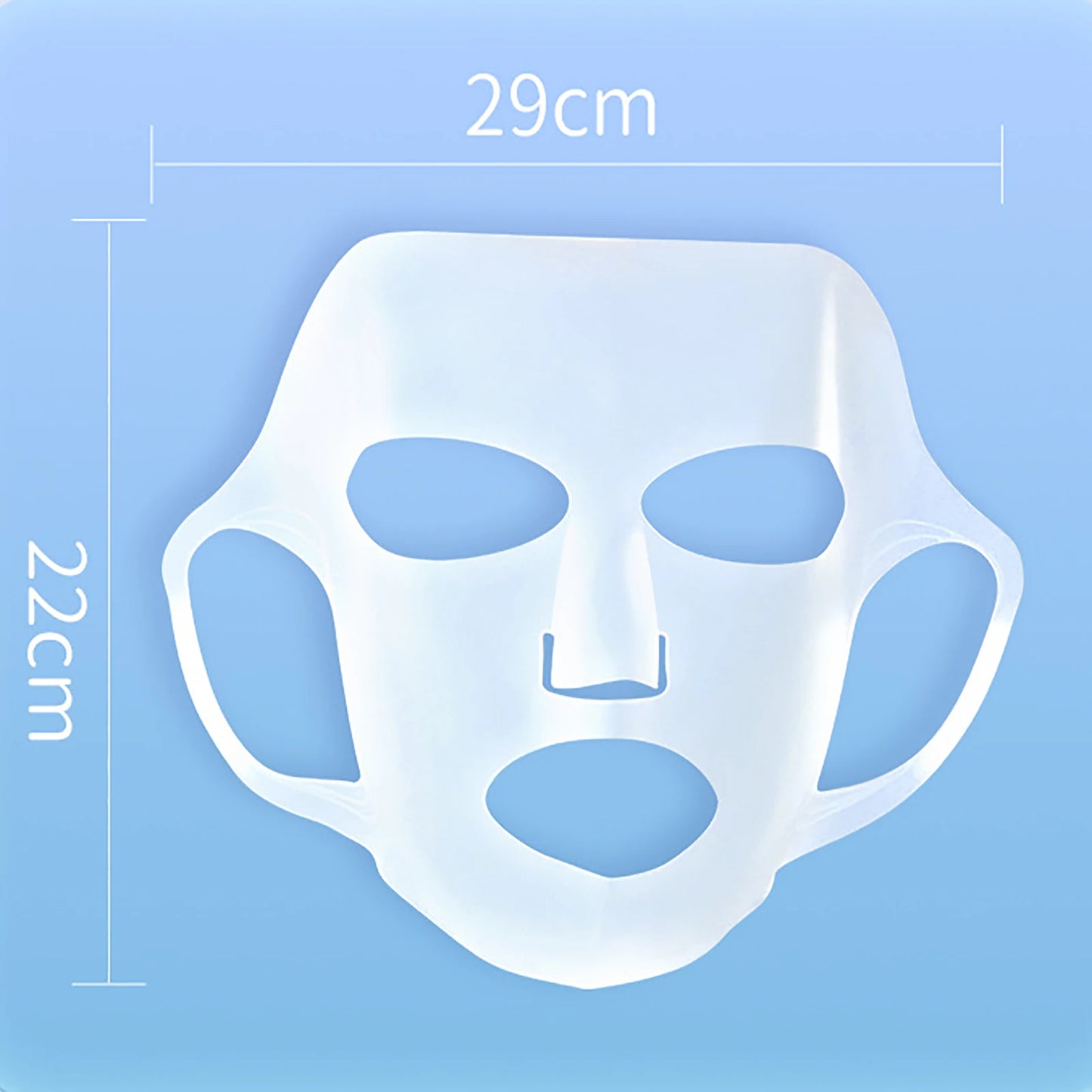 1pcs Silicone Face Mask Holder Silicone Moisturizing Facial Mask Cover Transparent Packaging Sheet Masks Beauty Face Tool