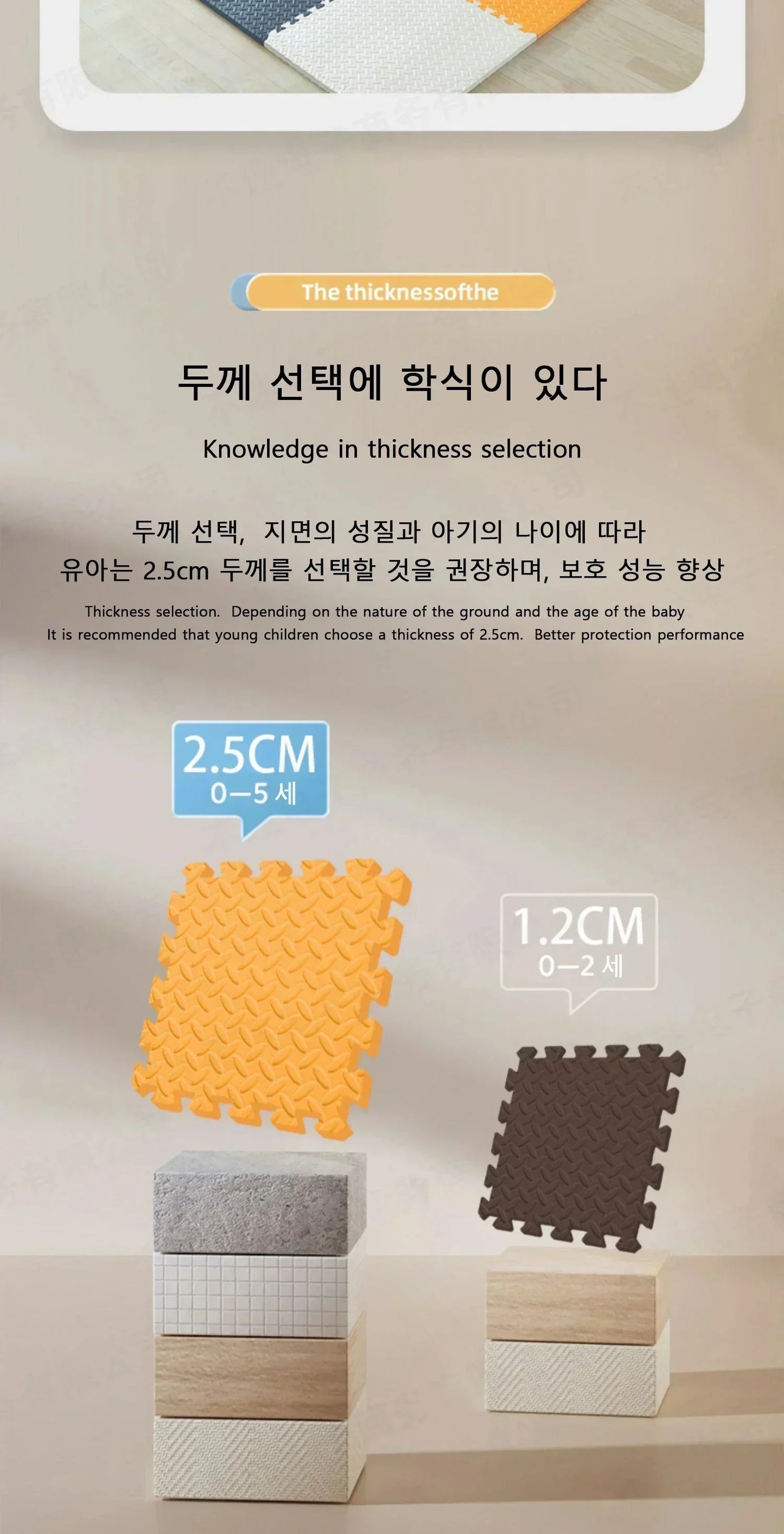 8Pcs/2.5cm Thick Nonslip Baby Crawling Play Mat Soundproof Puzzle Gym Mat for Children's Room and Eco-Friendly Puzzle Mat