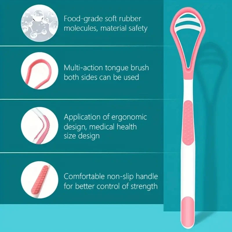 1Pc Tongue Scrape, Tongue Scraper Brush Scraper, Oral Care Keep Fresh Breath, Tongue Cleaner Viralgem Store