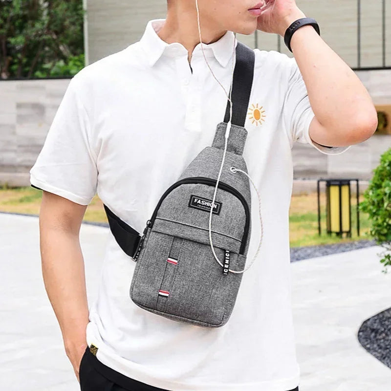 Waist Bag Men Outdoor Nylon Solid Color Shoulder Small Canvas Chest Pack for Crossbody Bags Hip Hop Streetwear Bag Fanny Pack