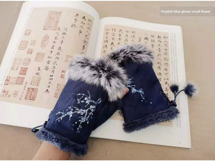 Women's Warm Half Finger Gloves Viralgem Store