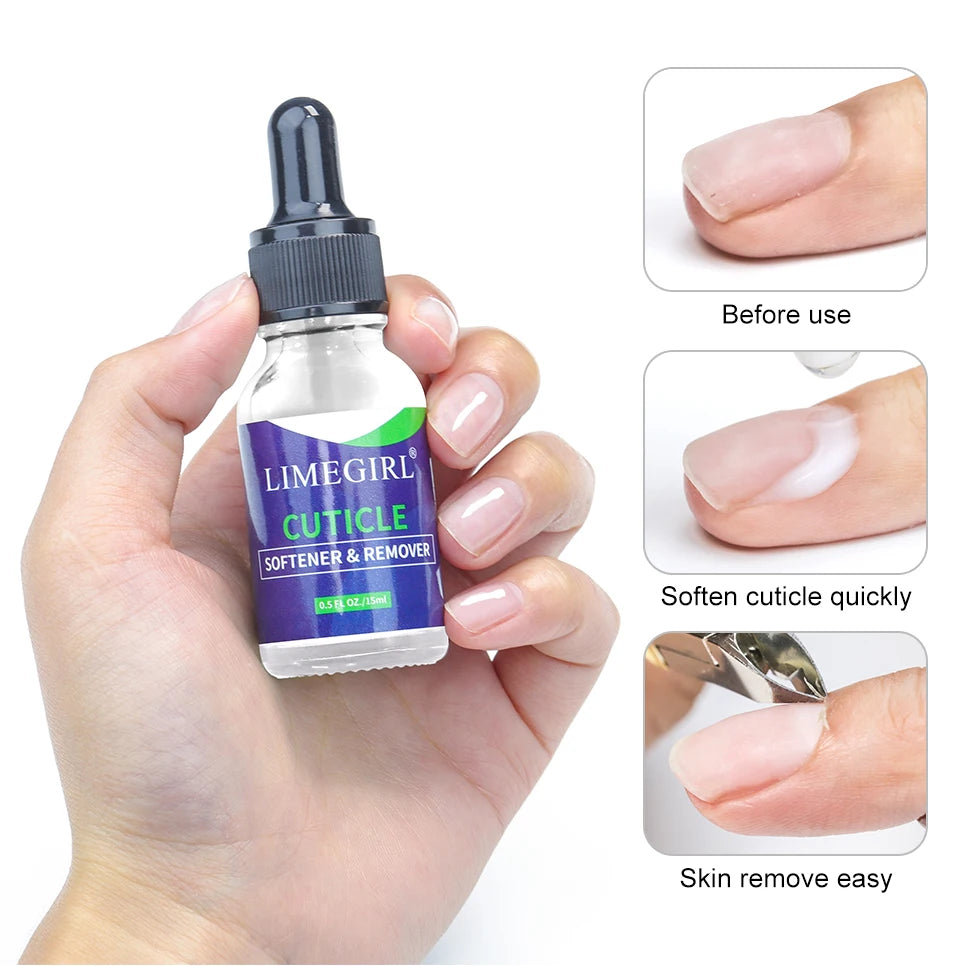 15ML Nail Soften Oil Cuticle Remover for Gel Overgrown Cuticles Soften Eliminating Exfoliant for Nails Manicure Pedicure Viralgem Store