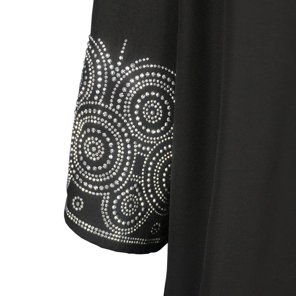 Africa women's dress luxury robe dress loose fashion V-neck diamond long sleeve Viralgem Store