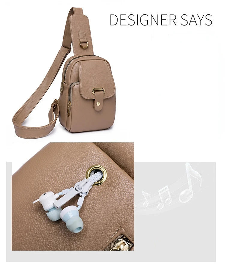 Women Bag Chest Bags Soft PU Leather New Trend Bags Female Crossbody Bag Shoulder Messenger Bags Multiple Pockets Pack Designer Viralgem Store