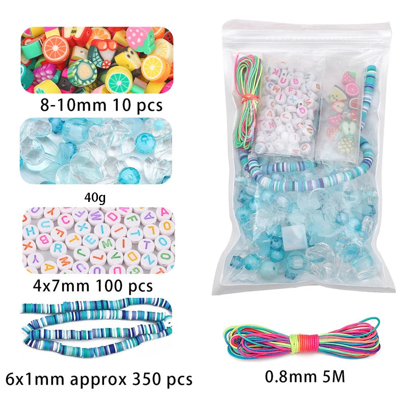 1bag Mixing Style Candy Color Acrylic Beads For DIY Handmade Bracelet Jewelry Making Phone Chain Accessories Viralgem Store