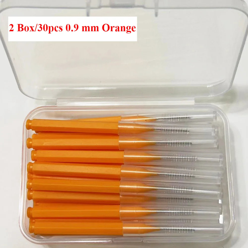 30pcsInterdental Brushes Dental Brush Between Teeth For Dental Orthodontic Clean Between Teeth Cleaning Tools Soft Micro Brushes