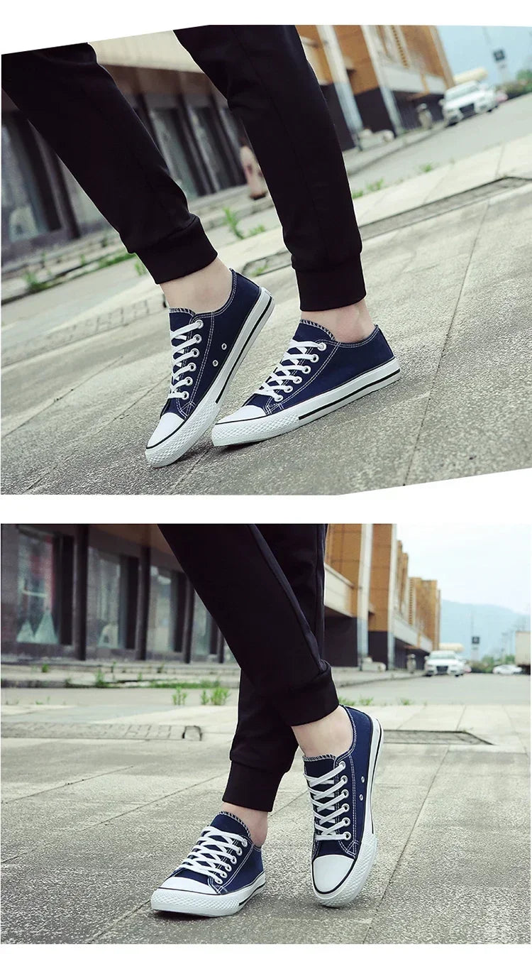 Student Running Solid ShoesWomen Vulcanized Ladies Lace-up Casual Breathable Walking Canvas Sneakers Spring Summer New Style Men