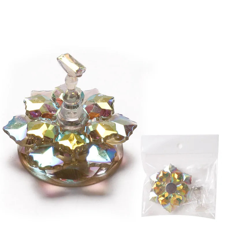 Acrylic nail practice stand, magnetic nail tip art display stand, nail enhancement tool with reusable adhesive putty clay, used