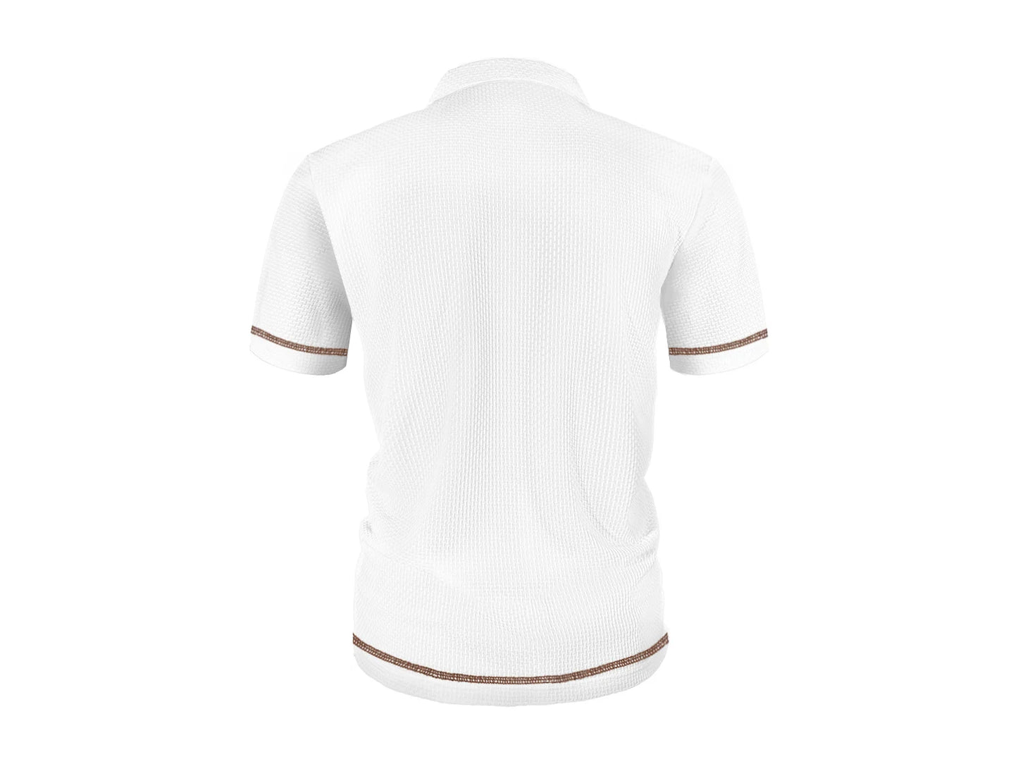 Summer ice silk lapel men's short-sleeved T-shirt men's clothing top