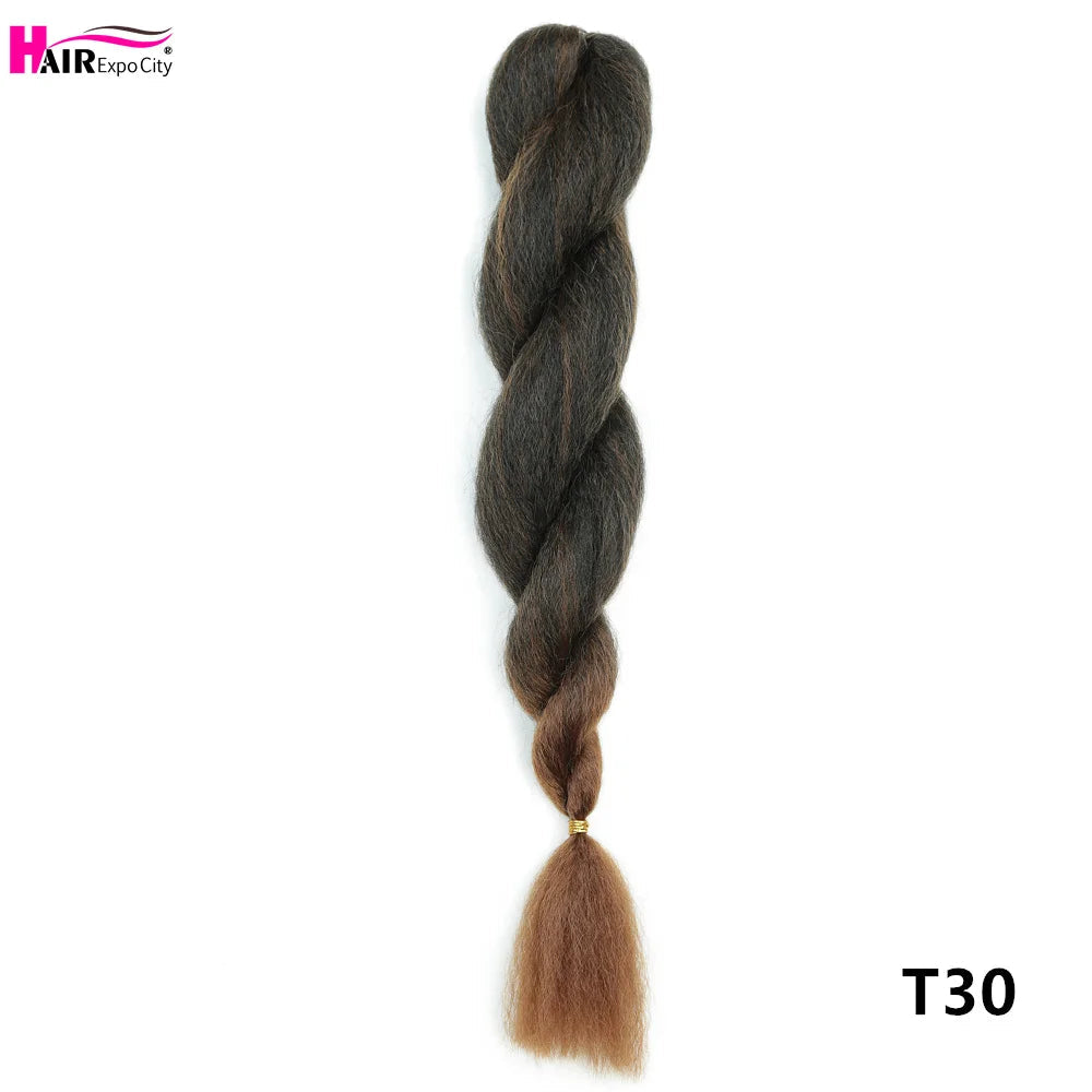 Vixen Crochet Bulk Hair 26 inch Jumbo Synthetic Braiding Hair Fluffy Kinky Straight Crochet Braids Extension Hair Expo City Viralgem Store