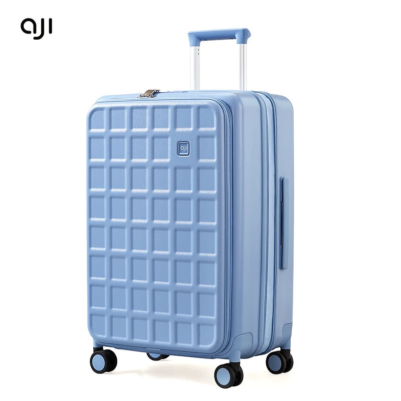 AJI Luggage Travel Suitcase Women Men Suitcase Trip Cabin Expandable Suitcases On Wheelstsa Lock Trolley Case Plaid Pattern Viralgem Store
